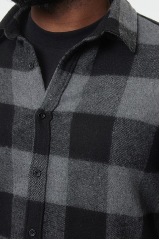 Camisa regular fit - Negro y gris