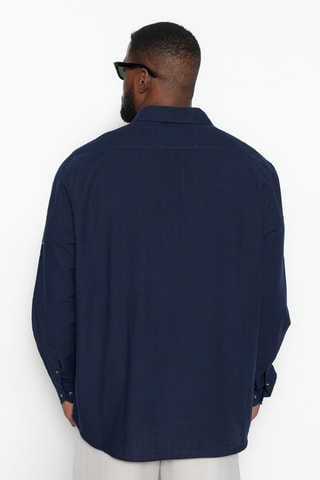 Camisa regular fit - Azul marino