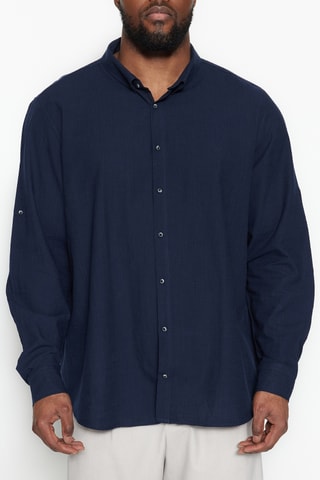 Camisa regular fit - Azul marino
