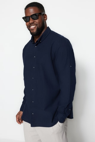 Camisa regular fit - Azul marino