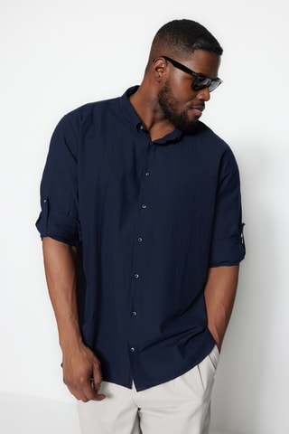 Camisa regular fit - Azul marino