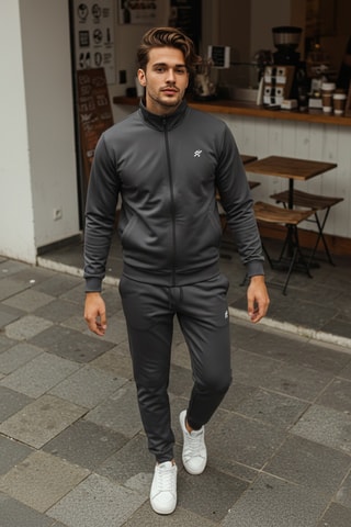 Chaqueta y pantalón de chándal - Gris oscuro