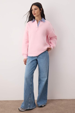 Sudadera oversize - Rosa