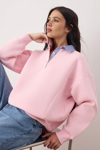 Sudadera oversize - Rosa
