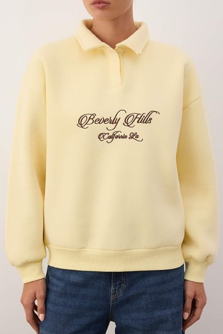 Sudadera regular fit - Amarillo