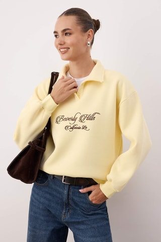 Sudadera regular fit - Amarillo