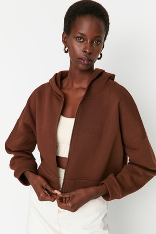 Sudadera con capucha - Marrón