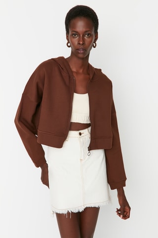 Sudadera con capucha - Marrón