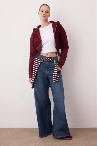 Sudadera con capucha - Burdeos