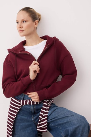 Sudadera con capucha - Burdeos