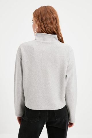 Sudadera regular fit - Gris claro jaspeado