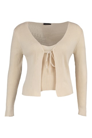 Cárdigan y top - Beige