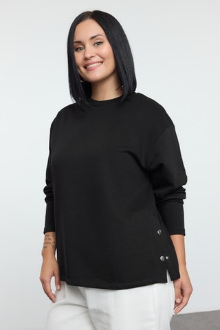 Sudadera regular fit - Negro