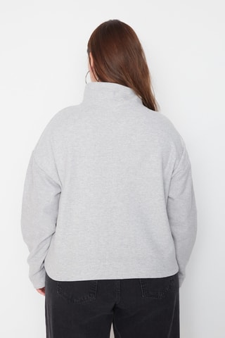 Sudadera regular fit - Gris claro jaspeado