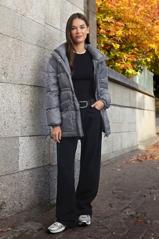 Anorak con capucha - Gris