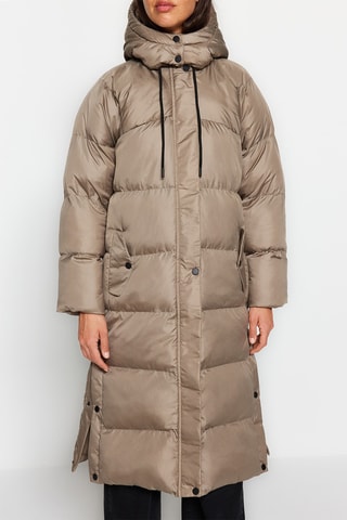 Anorak regular fit con capucha - Topo