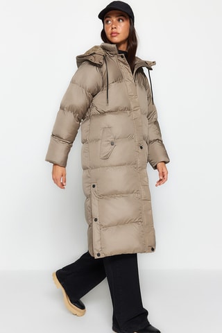 Anorak regular fit con capucha - Topo