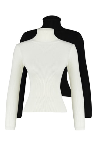 2 jerséis finos - Negro y blanco