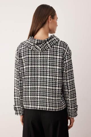 Abrigo regular fit - Negro y blanco