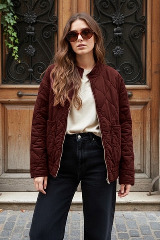 Chaqueta regular fit - Marrón