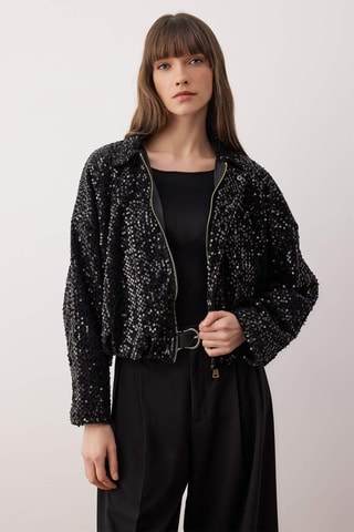 Cazadora regular fit - Negro