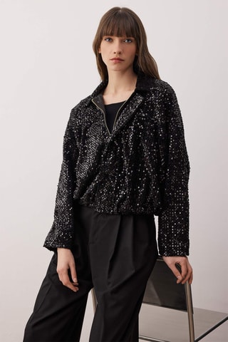 Cazadora regular fit - Negro