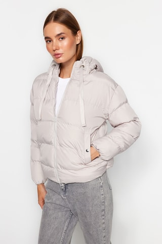 Anorak con capucha - Gris claro