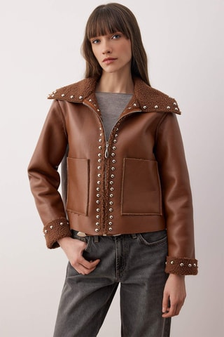 Cazadora regular fit - Marrón