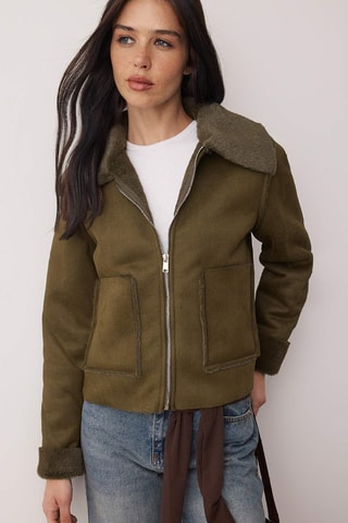 Cazadora regular fit - Caqui