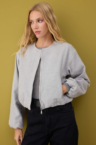 Chaqueta oversize - Gris