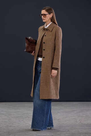 Abrigo regular fit - Beige y negro