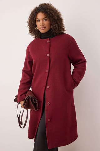 Abrigo oversize - Burdeos