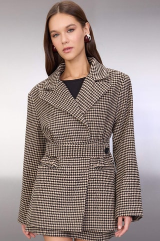 Chaqueta - Beige y negro