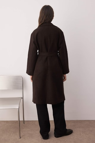 Abrigo - Marrón oscuro y negro