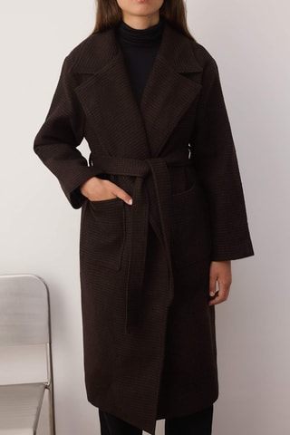 Abrigo - Marrón oscuro y negro