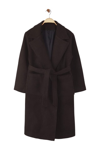 Abrigo - Marrón oscuro y negro