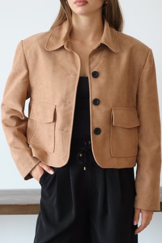 Chaqueta relaxed - Camel