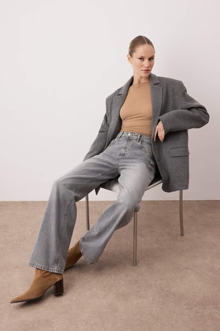 Vaquero wide leg - Gris