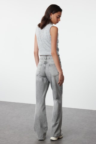 Vaquero wide leg - Gris claro