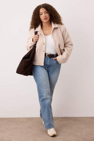 Vaquero recto de tiro alto - Azul claro