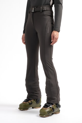 Pantalón slim fit de esquí Softshell Izalys - Negro