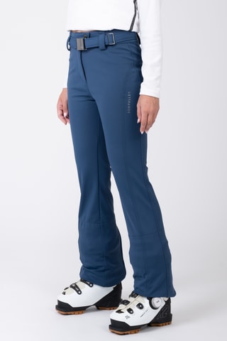 Pantalón slim fit de esquí Softshell Izalys - Azul marino