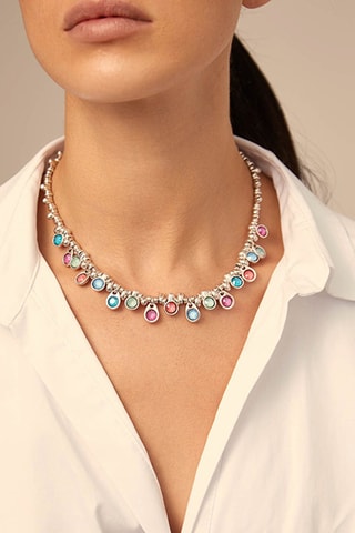 Collana con cristalli Swarovski Treasure - Placcato argento