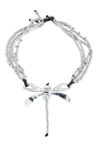 Collana - Pelle e placcato argento