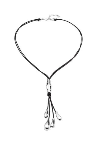 Collana - Pelle e placcato argento