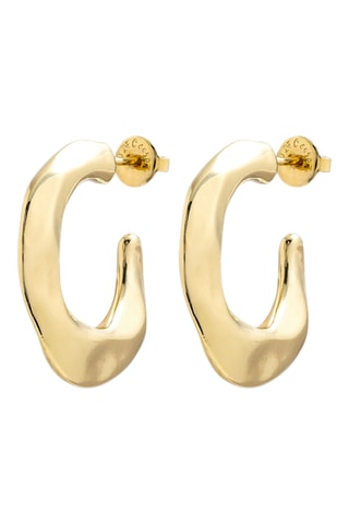 Orecchini a cerchio laminato oro giallo