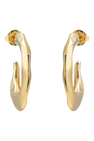 Orecchini a cerchio laminato oro giallo