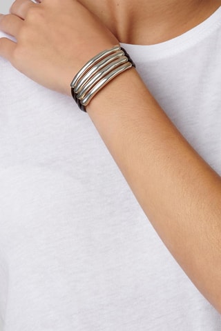 Bracciale a polsiera - Placcato argento