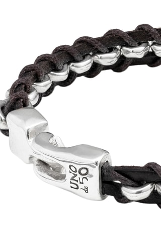 Bracciale - Pelle e placcato argento