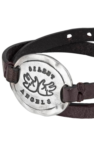 Bracciale - Pelle e placcato argento